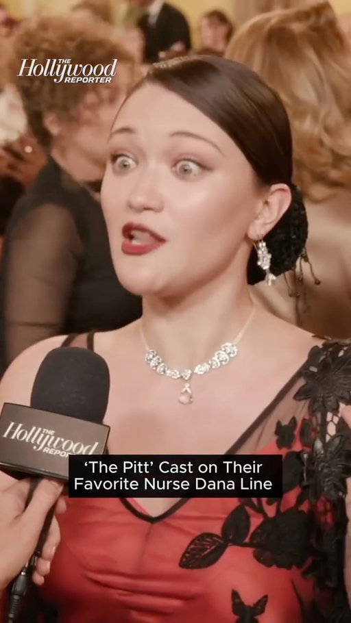 The cast of #ThePitt reveal their favorite Nurse Dana one-liners at the #ActorAwards.