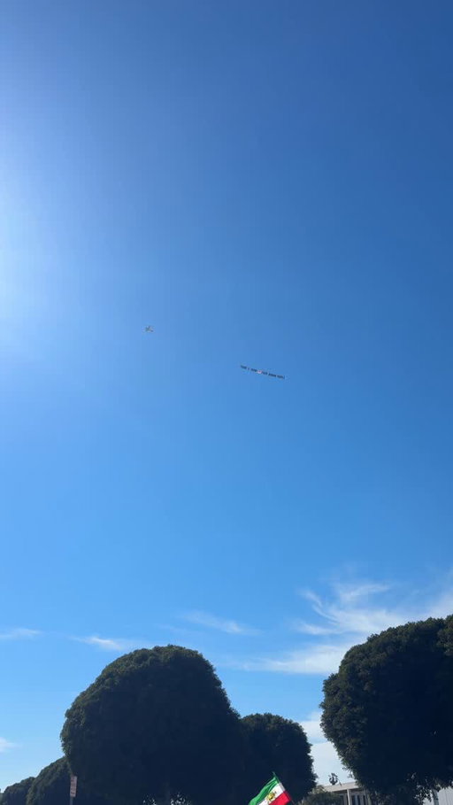 Spotted flying over Westwood Los Angeles all day today #iran