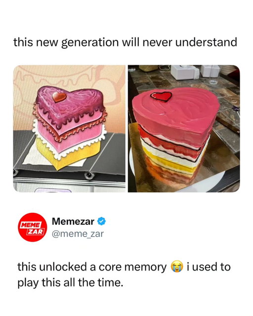 If you know, you know… childhood memories just hit different.

I know half of y’all just got flashbacks.

If you ever spent hours playing those random online games, you already know how serious this was. Decorating the cake, restarting when it didn’t look perfect, and somehow losing track of time like it was your full-time job.

And if you remember these little characters too, then you definitely grew up in that golden internet era when life was simple, games were free, and happiness was just clicking around for hours.

Like this content? Follow us for more @Memezar ❤️

#memezar #nostalgia #childhood #throwback