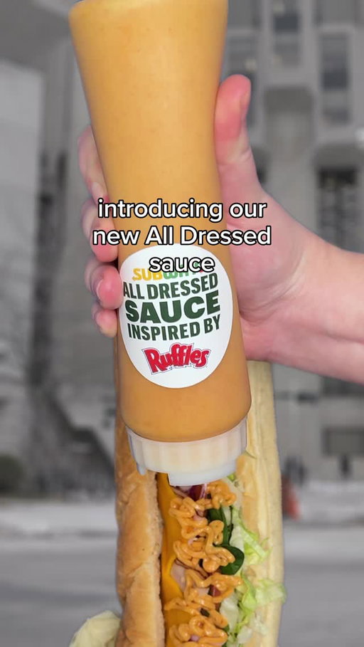 have your subs been exposing themselves? 

dont worry, thats what our new All Dressed sauce inspired by Ruffles is for!

*Limited time at participating restuarants.