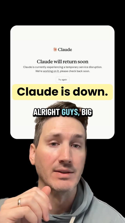 Claude is down and it may be due to an apparent strike on AWS data centers in the UAE. Let me know if you're seeing a similar issue 
#ai #ainews #claudeoutage #claude #anthropic