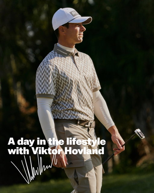 Unconventional swing, midday scramble, heavy metal on the walk-up. Just another day with @viktor_hovland.