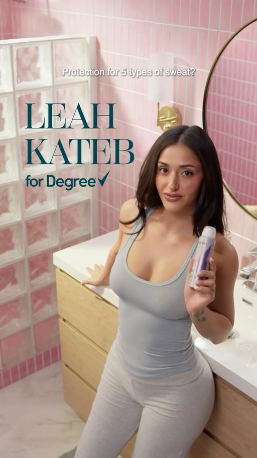 With 5X the benefits against 5 types of sweat, @leahkateb does it all 🔥#No5weat 

#DegreePartner