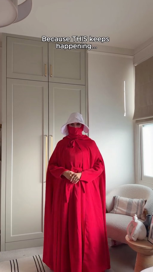 I wish I didn’t have a need for this costume or that I could keep it to Halloween, but it feels like our rights and respect are being attacked weekly - and not just from losers in the manosphere but from world leaders like the president of the United States and those making decisions about laws that effect us.

I first read the handmaids tale when I was 18, 20 years ago now. I loved it straight away but it felt like a dystopian world so distant from our present - although of course I knew she’d written about everything that had happened somewhere in the world. I felt like we were living in a time of progression. 

Now I can’t even watch the series because it feels too close to our reality. It’s awful to view men discussing our bodies, our reproductive rights and all our other hard faught for battles - like they should be entitled to an opinion. 

This week we are building up to yet another international women’s day where we see how far from equality we have to go. Where Trump, Farage and the likes are being louder in their disrespect towards our journalists or our athletes or women in general.

I wrote my book to offer an antidote - to help us reclaim our voices and our confidence so we say enough is enough. Together we can - and we must - keep fighting back. Until then, this outfit will have to keep coming out. ❤️