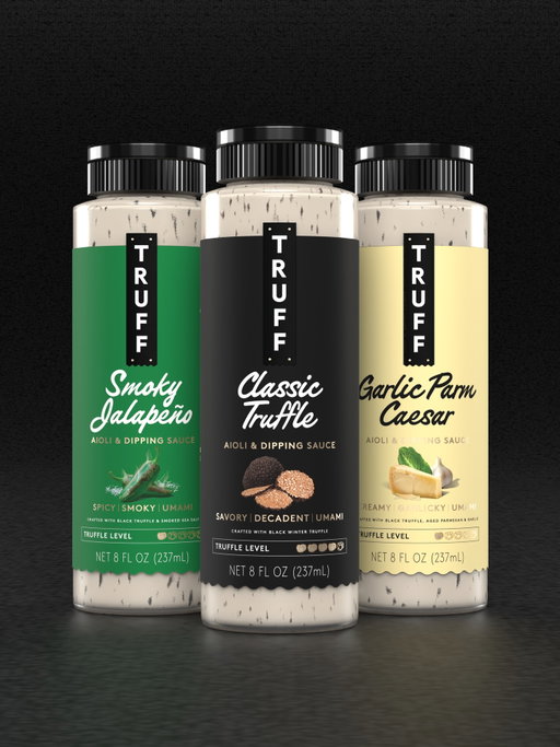 World, meet the TRUFF Aioli & Dipping Sauce Collection.

A new line of culinary sauces that turn any meal from ordinary to unforgettable—in one squeeze. 

Expertly crafted. Exceptionally flavorful.
Creamy, indulgent, and iconically TRUFF.

Launching nationwide in:
• Classic Truffle — rich, savory, and decadent, - classic TRUFF
• Smoky Jalapeño — bold heat with a smoky finish
• Garlic Parm Caesar — creamy, garlicky, deeply umami

Dip. Drizzle. Elevate. Repeat.