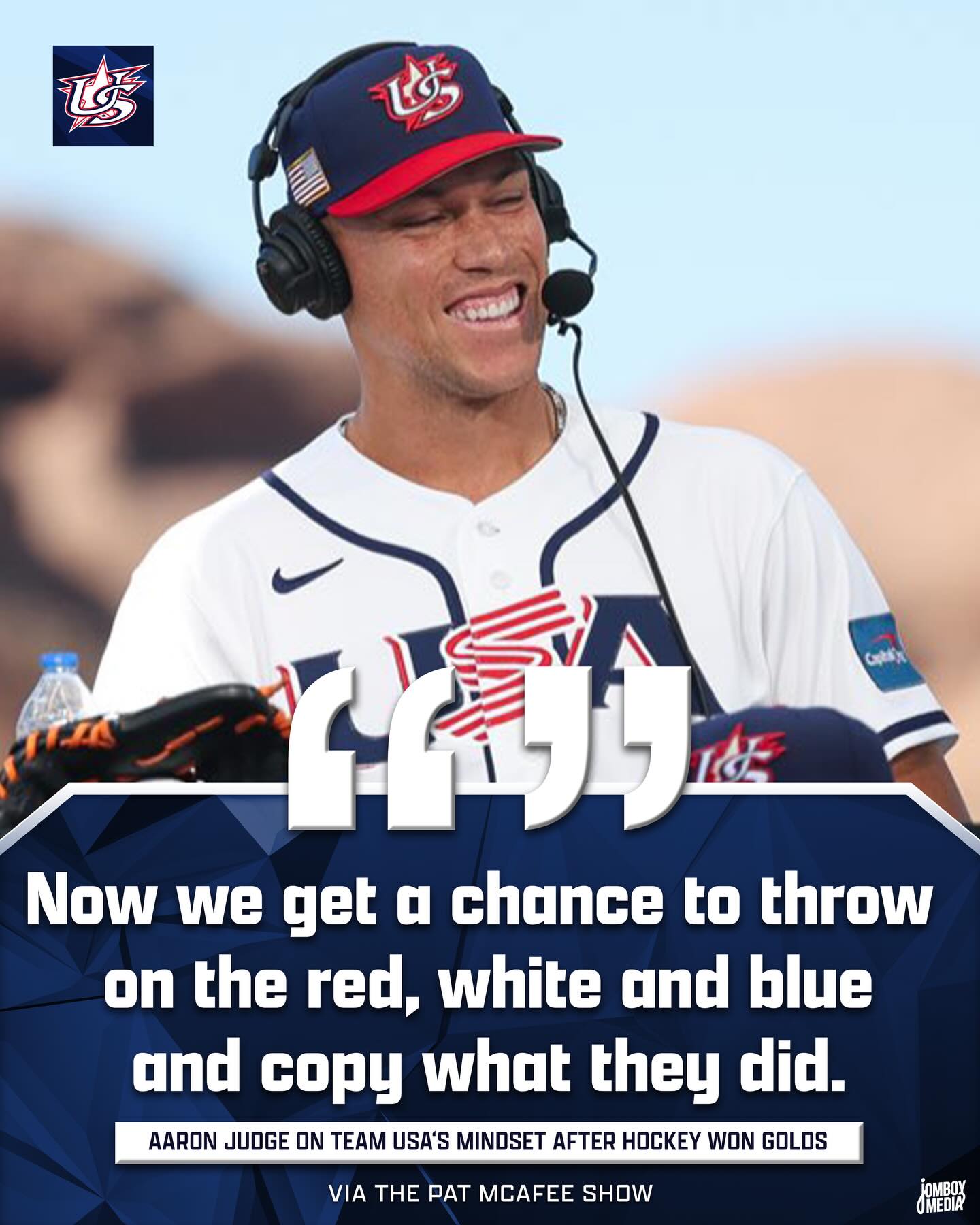 Aaron Judge says there were tons of Jack Hughes pictures in the World Baseball Classic group chat after USA won the hockey gold medals (via @patmcafeeshow)