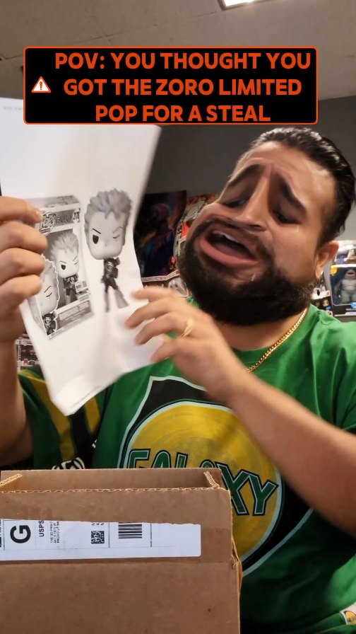 POV: You Thought You Got The Zoro Limited to 3500 piece Funko pop for a steal, but you didn't read the fine print and just got a printer paper 😂😂 R.I.p. to the people who fell for that , take the L and learn from your mistakes 😂