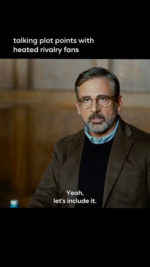 I like to say they're detail oriented. #Rooster #SteveCarell #HeatedRivalry