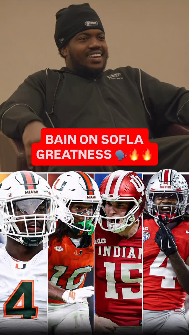 All in the WORK The Crib produces GREATNESS 😤🔥 @ba1nnn 

Rueben Bain spoke on the top players in College Football all being from MIAMI.