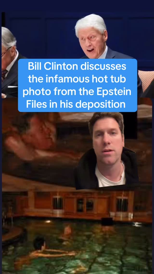 Bill Clinton discusses the infamous hot tub photo from the Epstein Files in his deposition. Idk about you guys but I think he really was just down to clown in the pool. Maybe some cannonballs or some Marco Polo? I believe him when he says he didn’t have sexual relations with any woman. When has bill ever lied about that???