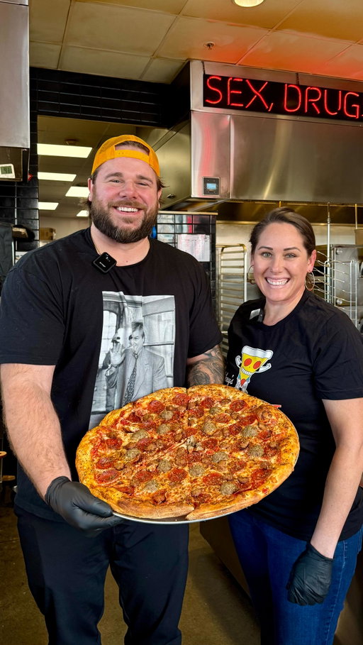 Do you think #LoveisBlind? Find out what @jordanfaeth thinks during the Season 10 LiB Finale airing Wednesday 💕 

And in the meantime, grab a slice of his new favorite Pizza of the Week, the Meathead, and head to our YouTube channel to catch the full video of him learning to make our most protein packed pie! 

Try the Meathead with an extra large side of our signature Garlic Sauce through March 15 anywhere Pizza of the Week is sold!
