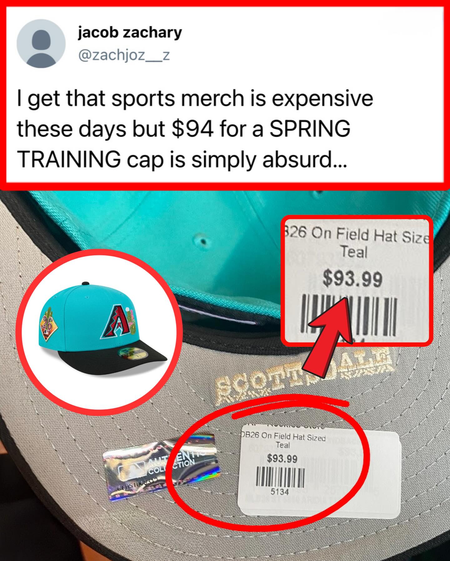 Would you ever spend nearly $100 on an MLB Spring Training Cap? 😅

(Via: DanClarkSports/X, zachjoz__z/X, MishaTurtleX/X, Phila0817/X)