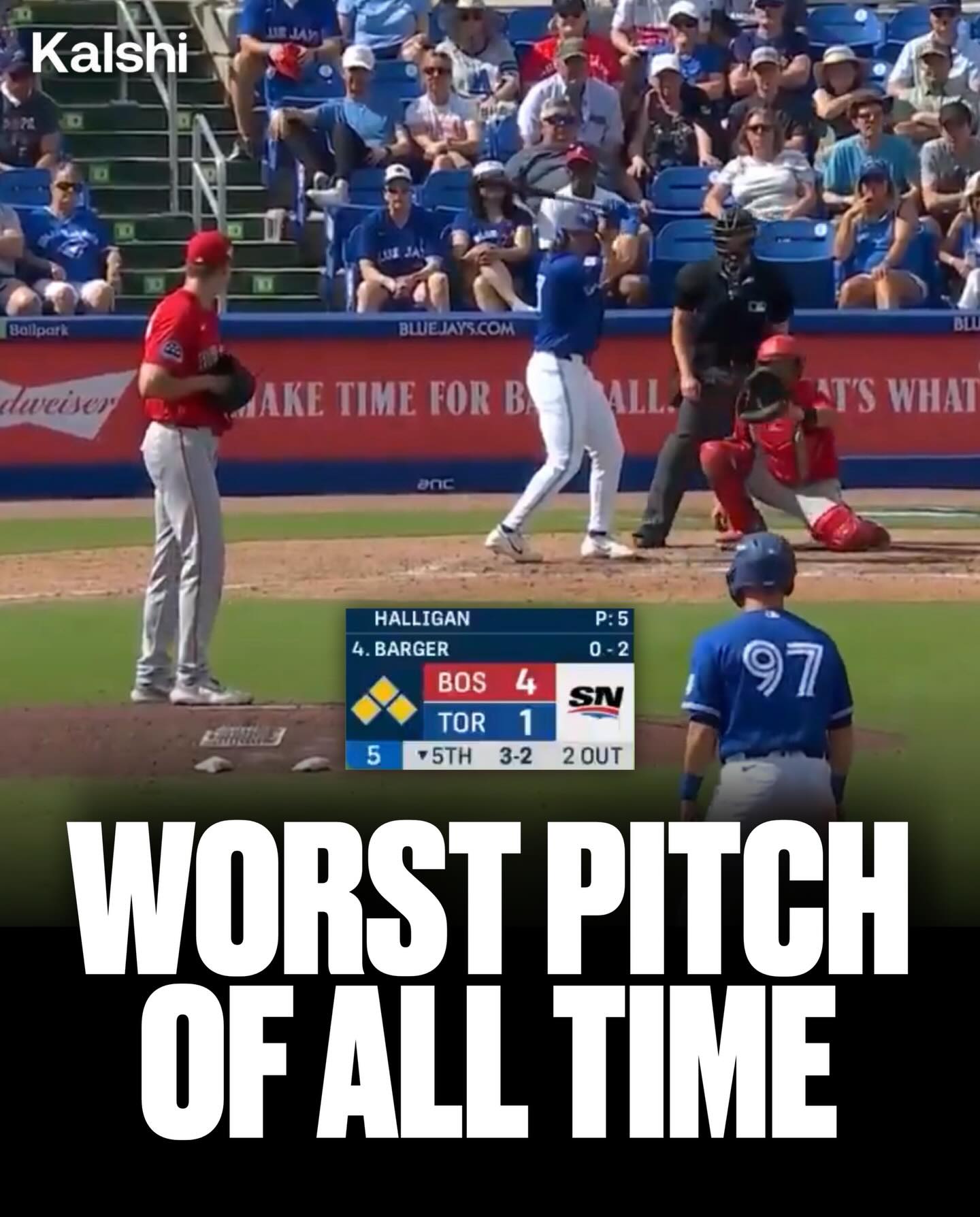 Yes, I know it’s Spring Training. Spare me the lecture and have a laugh at the meatball