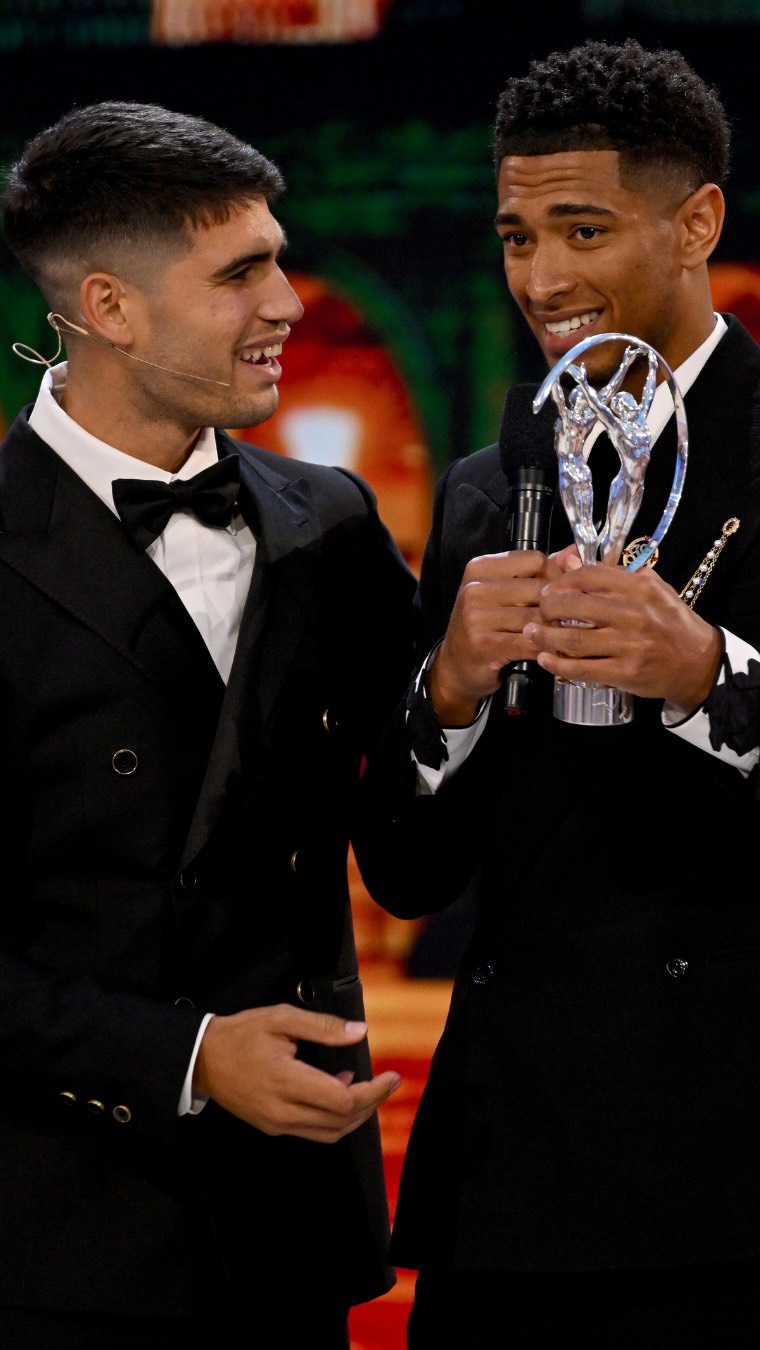 ‘He has the perfect balance of everything you need at the top level’

Jude Bellingham reflects on Laureus World Sportsman of the Year Nominee, Carlos Alcaraz 

#Laureus26