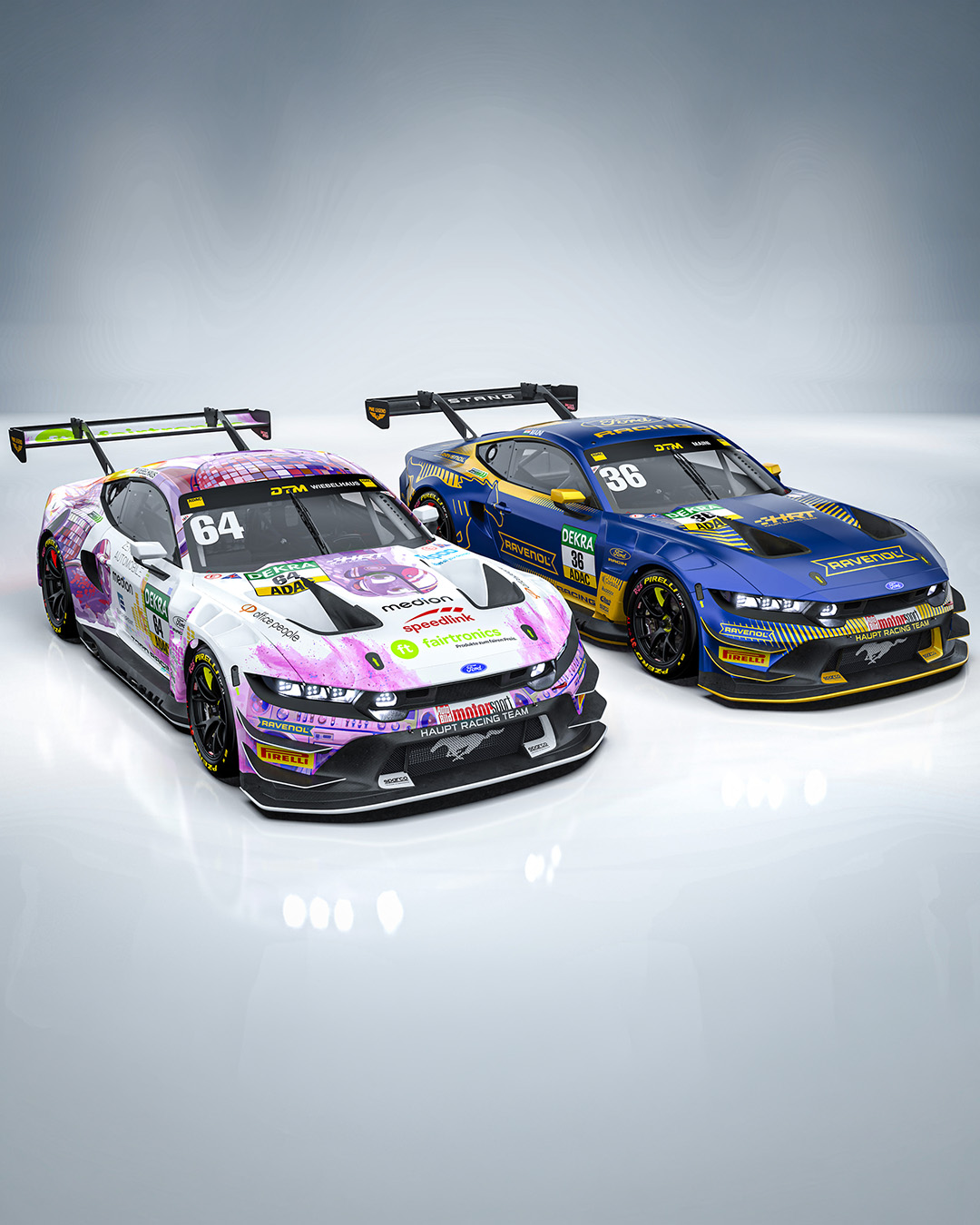 STRONG DUO FOR DTM 2026 💪🔥

HRT Ford Racing heads into the 2026 DTM season with a powerful driver line-up:
🇮🇳 Arjun Maini
🇩🇪 Finn Wiebelhaus

Maini enters his sixth DTM season, bringing experience from 78 races, three podium finishes and one pole position. He will compete in the No. 36 Ford Mustang GT3, which will feature the EVO performance package, shining in the updated blue and yellow metallic RAVENOL design.

Reigning ADAC GT Masters Champion Wiebelhaus makes his DTM debut as the first-ever “Road to DTM” winner to step directly into the top class. 🚀
His No. 64 Ford Mustang GT3 EVO features a spectacular new livery of team partner Kolibri360 with “Snaffi” in the spotlight 🐌✨ — a symbol of endurance, precision and the courage to keep pushing forward.

Let’s race 2026! 🏁🔥🐎

#HRT #HauptRacingTeam #FordRacing #DTM #RoadToDTM