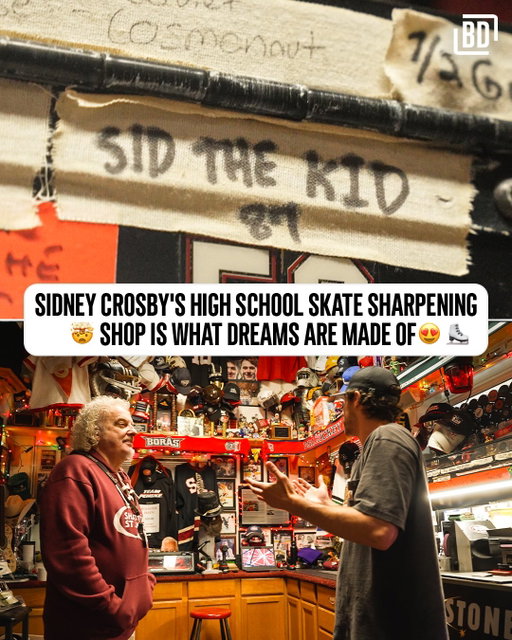 @shattuckstmarys might actually have the craziest skate sharpening shop in the world 🤯⛸️🏒
.
We toured the school where Sidney Crosby, Macklin Celebrini, Nathan MacKinnon and Jonathan Toews all attended (to name a few)‼️ Full video is available on our YouTube channel 👀▶️