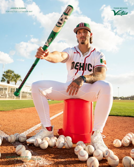 Jarren Duran for Victus Luchador Bat 🇲🇽

Introducing the Victus Luchador Bat. Modeled by @duranjarren, this bat dawns the iconic Luchador Mask, worn by wrestlers in Mexico to conceal their identity and embody a heroic persona. 

The Luchador bat will release on Mar. 6th as a part of our Limited Series @wbcbaseball collection. It is hand painted by @_bat_king and comes in Duran’s Pro Model “BIGSWOLE16” 

Exclusively at www.victussports.com 

#Mexico #MLB #Baseball