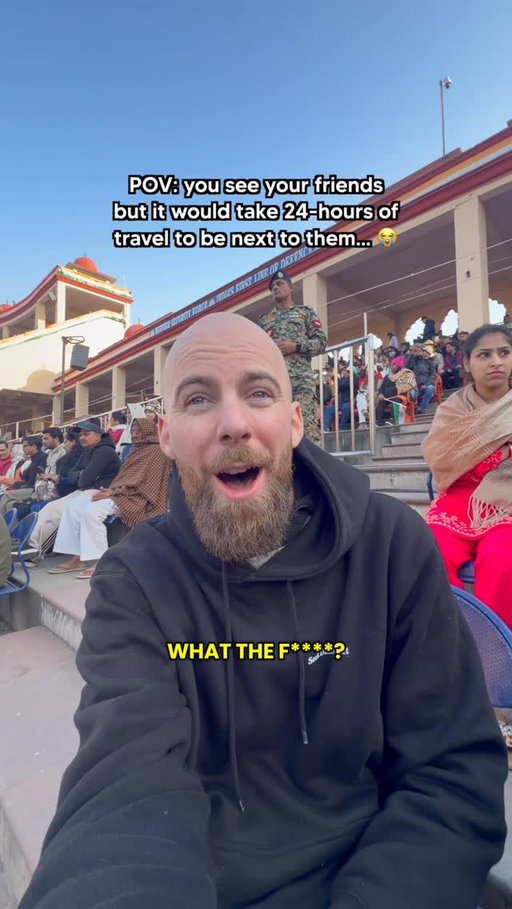 This is what happens when one of you goes to India and the other to Pakistan and meet at the border… you can’t just walk across! You’d have to travel for 24-hours in order to stand next to each other 🤯