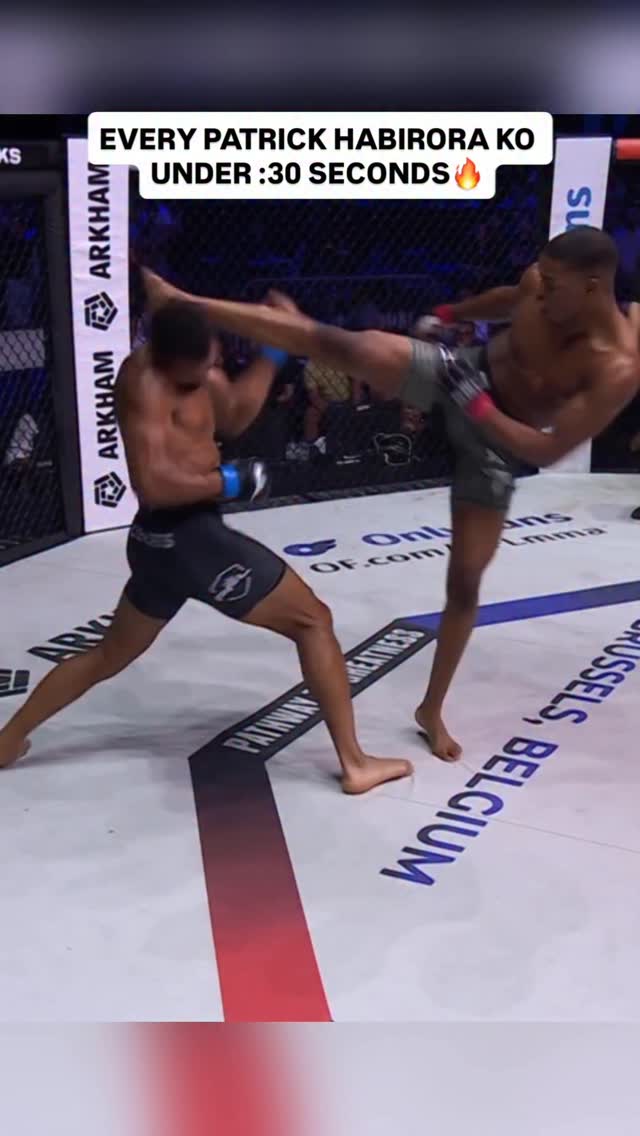 Every @mugiwara_z5 KO under 30 seconds! ⏳

Patrick Habirora returns on Saturday, May 23rd against MMA Legend Benson Henderson 

#PFLBrussels Pre-Sale LIVE NOW
🎟️ pfl.info/brussels

#PFLBrussels | Saturday, May 23rd | 📍ING Arena | 📺 Streaming on the ESPN App