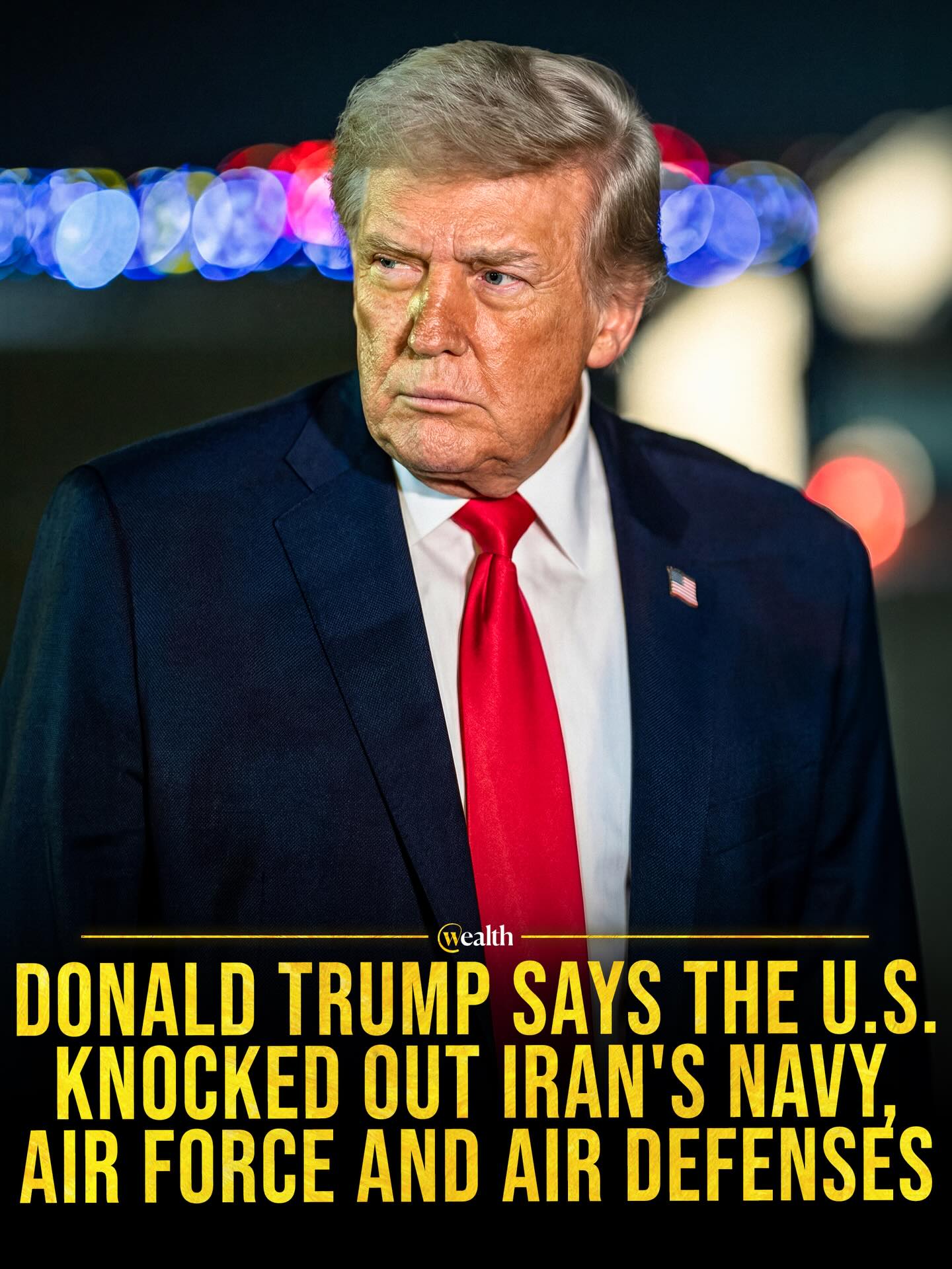 Speaking at the White House today, Donald Trump claimed U.S. strikes have knocked out Iran’s naval capability and air defenses. He said Iran “has no navy” and “no air force,” and added that its air detection and radar systems have been knocked out.

He framed it as evidence the operation is going “very well.”

#Politics #US #Iran #WhiteHouse #NationalSecurity