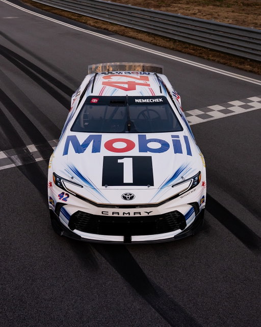 2026 is only getting started and @jhnemechek and @toyotaracingusa just dropped what may be the freshest livery of the year. The crisp white, whisps of blue and red, and gleaming Pegasus are going to look amazing against the Avondale desert of @phoenixraceway this weekend. Don’t miss it.
