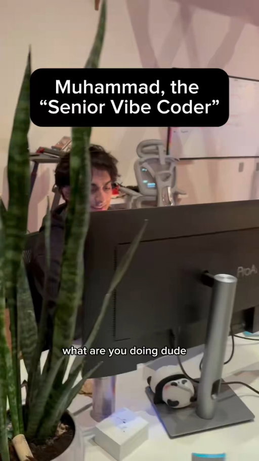 Senior Vibe coder Muhammad did what?
He built a meditation app in 15 minutes with AI...
Then sent it to the App Store.