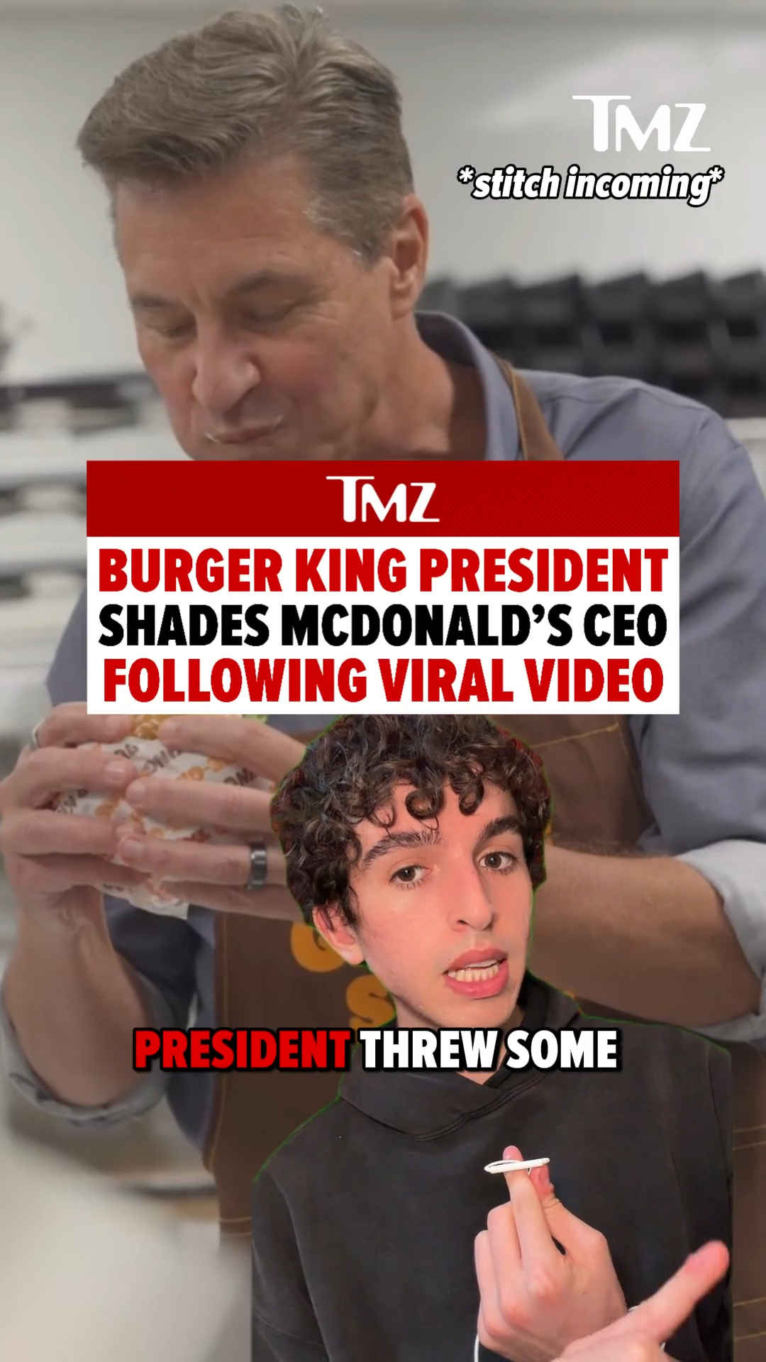 Burger King just flipped the script… posting a video of its president taking a massive bite of a Whopper — and it definitely feels like a not-so-subtle jab at the McDonald’s CEO.

Watch to see why! 🍔

🖋️: @aidenjmarks

(C: Instagram/chris_mcd,BurgerKing)