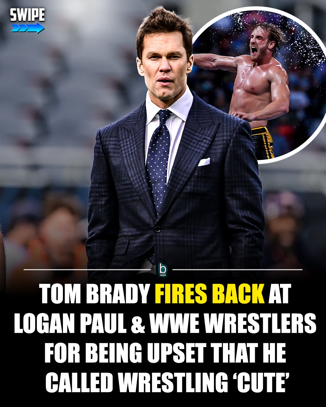 Tom Brady is continuing his beef with Logan Paul and WWE wrestlers. 😂

Two weeks ago, during an appearance on Logan Paul’s ‘Impaulsive’ podcast, Brady went viral after mocking Paul’s athletic skills compared to those of NFL players.

🗣️ - “No, you’re not the level. You’re a good athlete but honestly when I’m thinking of Saquon Barkley and I’m thinking of Odell Beckham.”

“It’s cute, I love WWE, it’s very cute, but this is real football, real competition… Let’s see if you can bring it,

Several WWE wrestlers and personalities responded to Brady over his comments. 😬

🗣️ - “What’s Tom Brady done? He’s thrown a football across a field that was caught by Gronkowski.” said Heyman. “Gronkowski deserves the credit. Belichick and his girlfriend deserve the credit. But Tom Brady?”

Paul also fired back at Brady by saying that he could probably beat any NFL player in a fight.

In a recent Instagram video featuring Rob Gronkowski, Brady called Paul a b–tch. 🤷‍♂️

🗣️ - “I hear Logan Paul and the wrestlers got upset that we said football is hard. Luckily Logan gets to find out firsthand.”

“Logan Paul is a b-tch. Just say he’s a b-tch,” Brady said. “Come play with the big boys. You’re lucky you won’t get hit.”

Brady’s trash talk comes two weeks before his Fanatics Flag Football game featuring Paul that will take place on March 21st in Saudi Arabia. 🏈

#nfl #wwe #football #guys #dudes