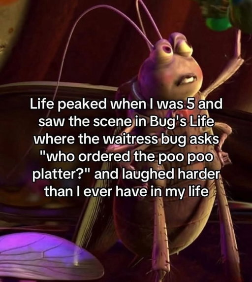 Still holds up 😂
.
.
.

Released in 1998, A Bug’s Life was Pixar’s second feature film. The story follows Flik, an inventive ant who accidentally recruits a group of circus bugs to help defend his colony from a gang of greedy grasshoppers. Known for its colorful animation, humor, and memorable characters like Heimlich and Hopper, the film became a childhood favorite for many and helped cement Pixar’s early success in animated storytelling.
