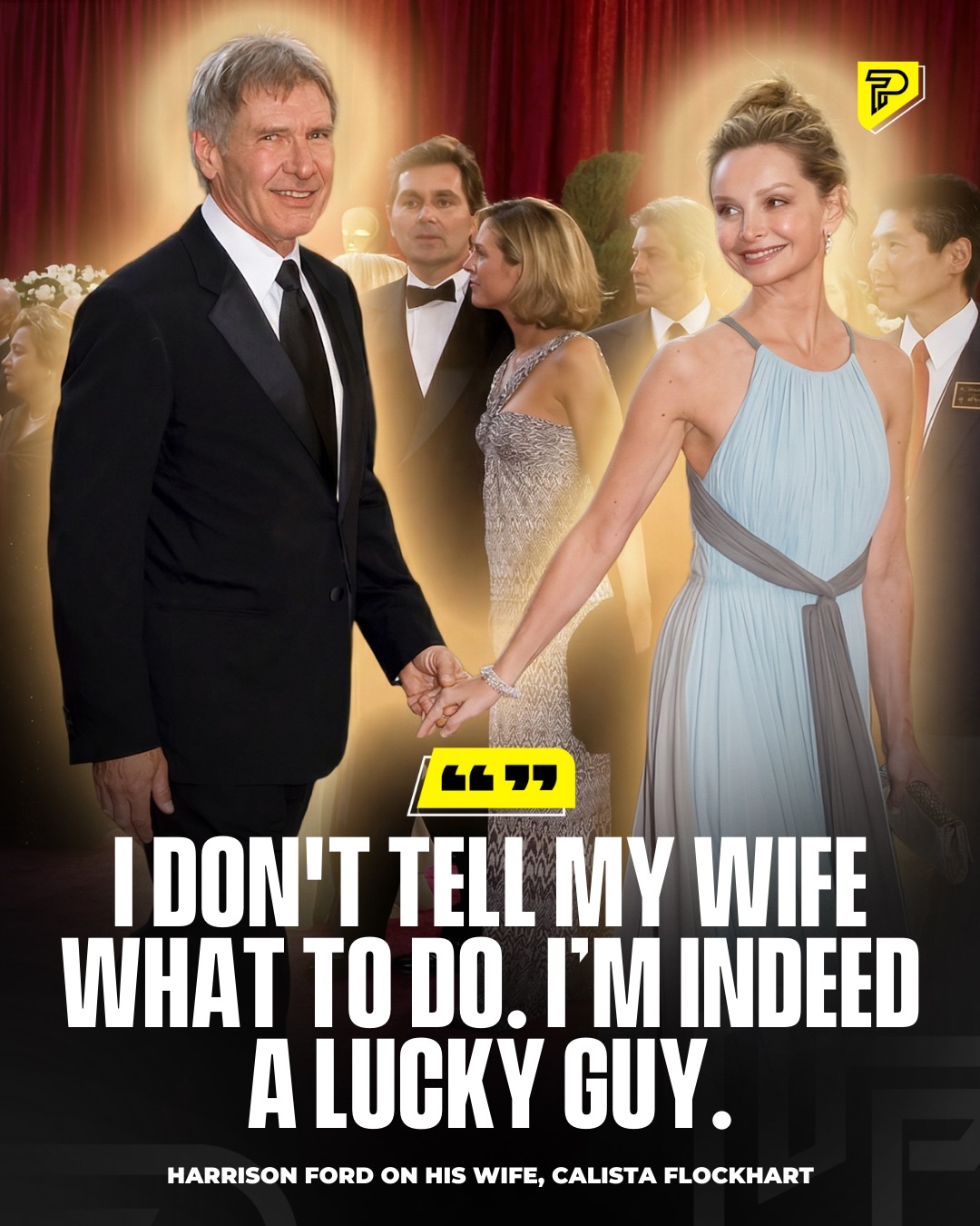 Harrison Ford shared a simple rule he says has helped his 15 year marriage to Calista Flockhart.
Speaking at the 2026 Actor Awards, Ford said, “I don’t tell my wife what to do,” adding that if she ever wanted to appear on his show “Shrinking,” it would be completely up to her. He also called himself “indeed a lucky guy,” and thanked Flockhart during his Lifetime Achievement Award speech.

via @people

#Pubity #Viral #Film #wholesome