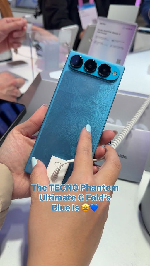 The Tecno Phantom Ultimate G Fold is just 3.49mm thick when unfolded and 11.49mm when folded. It unfurls to a spacious 9.94-inch main display, making it resemble a thin and light tablet that happens to unfold like a pamphlet. Like most existing foldables, the crease was still noticeable, but not glaringly so.  #tecno #mwc2026 #trifold #foldable #tech