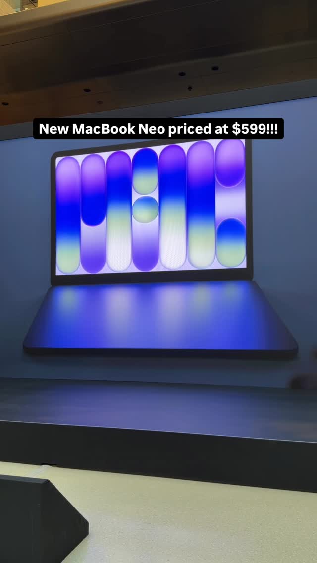 Apple just introduced their cheapest MacBook ever, called the MacBook Neo, starting at just $599. It comes in 4 gorgeous colors with 256gb base storage and the A18 Pro chip!

What are your thoughts on the new more colourful and more affordable MacBook Neo? Is this going to be selling like hotcakes? Share your thoughts with us in the comments below!
________
#macbook #macbookneo #macos #apple #appledsign