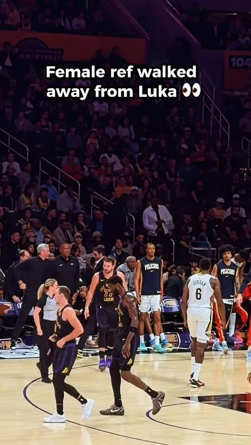 Luka went at it with the female ref 😳
