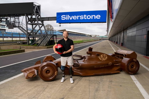 #AD Absolutely buzzing to help @kitkat celebrate becoming the official chocolate bar of Formula 1®️! We’re kicking off the season at Silverstone by unveiling a life-sized chocolate car, inspired by Formula 1®️