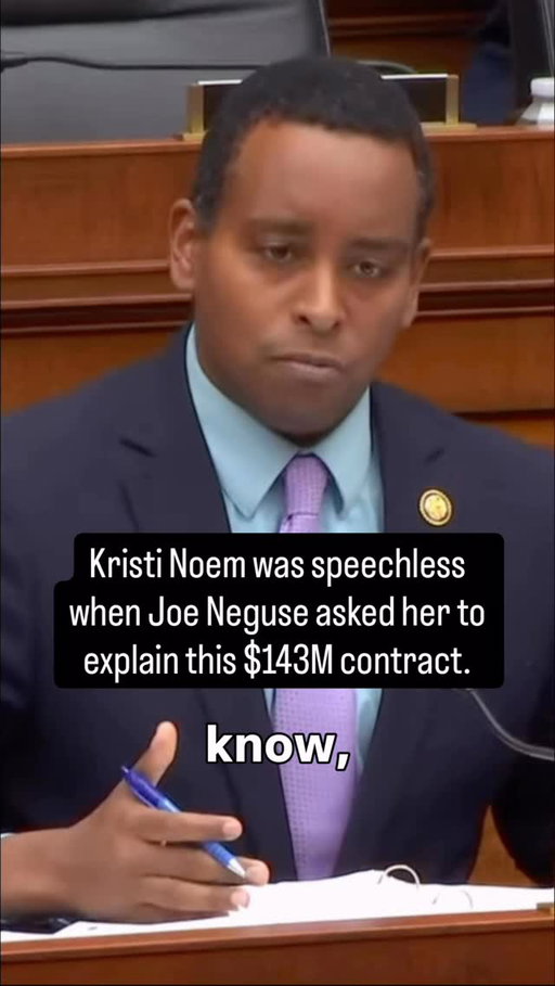 A company with no website, no real headquarters, and zero experience was incorporated 8 days before landing a $143M DHS contract. 

Joe Neguse asked Kristi Noem to explain it. She couldn’t.

Follow @majoritydemocrats for more.