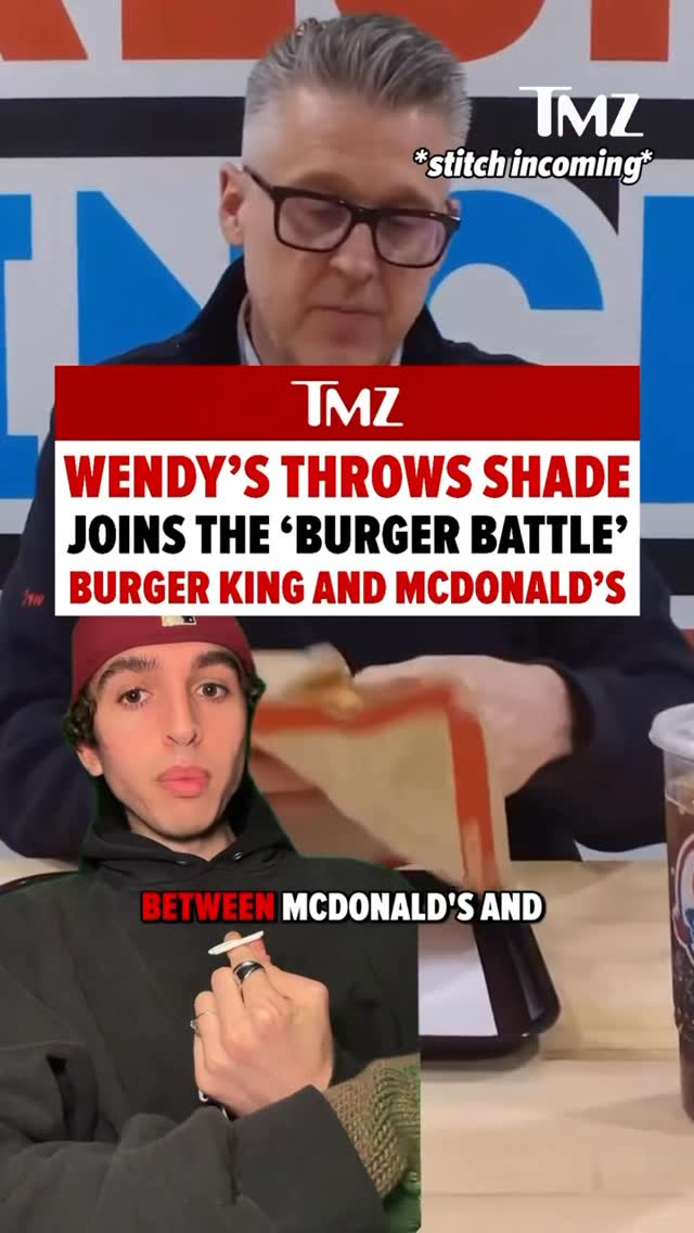 Not Wendy’s jumping in 😭

Amid the “burger battle” between McDonald’s and Burger King, Wendy’s U.S. president hopped into the kitchen to get in on the beef. 🍔

🖊️: Aiden Marks @aidenjmarks 

🎥: Instagram/chris_mcd/BurgerKing/Wendys