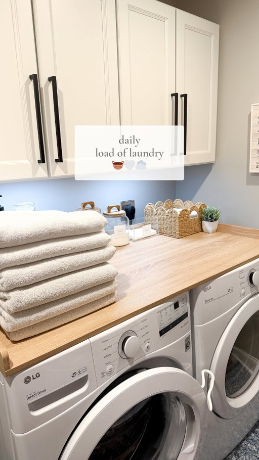 Love a daily load of laundry that’s all white towels ☁️🤍🧺 comment “laundry” and I’ll message you all my favs from our laundry room! #laundry #laundryroom #laundryhacks #laundryroutine #laundryday