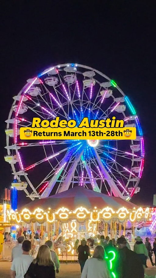 IT’S TIME TO RODEO, AUSTIN 🎶🐴 March 13th-28th

@rodeoaustin kicks off on Friday, March 13th with musical talent each night. Top headliners this year include Eli Young Band, Hudson Westbrook, Aaron Watson, Midland, and Flatland Cavalry.

It’s one of the top Spring events and brings the largest carnival experience in Central Texas - perfect for kids enjoying Spring Break. Enjoy exploring the fairgrounds, carnival & petting zoo before the main event. This is a super family-friendly event and great for kids of all ages!

If you’re looking for a deal, $2 Tuesday is happening on Tuesday, March 24th this year where kids & adults can get into the fairgrounds for just $2.. and select carnival rides and games are just $2 all day!

Fairground admission is $10, but it is included complimentary with your Rodeo Austin tickets.

This is one of the top 5 ProRodeos in the United States attracting rodeo talent from all over the country. Tickets are available online & I’ll have a link in my story highlights!

📆 Runs from March 13th-March 28th, 2026

📍9100 Decker Lake Rd, Austin, TX 78724

(ad) #rodeoaustin  #austintx #texasrodeo #texastodo #austinevents
