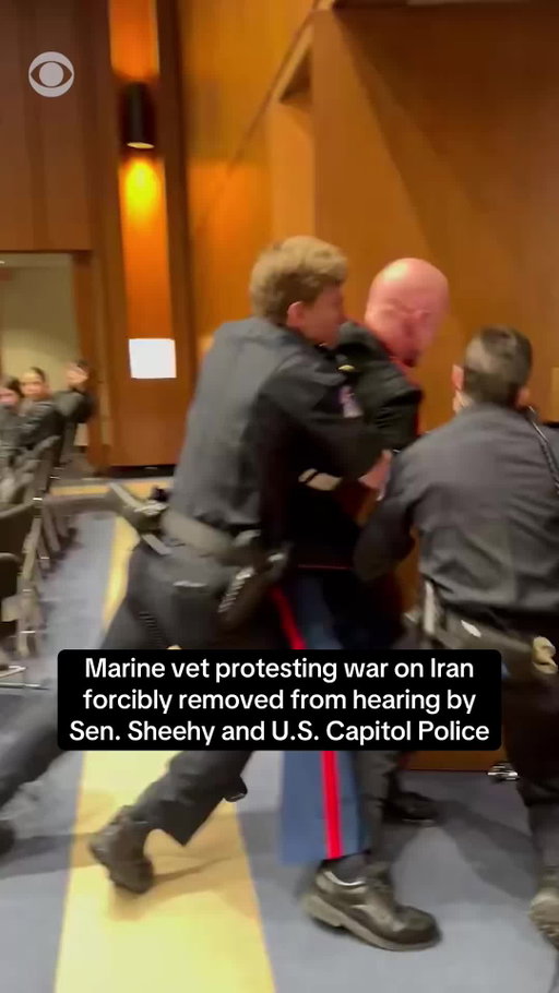 A U.S. Marine Corps veteran was removed from the Senate Armed Services Subcommittee on Readiness and Management Support hearing on Wednesday for protesting against military action in Iran.

Brian McGinnis, a Green Party candidate running for Senate in North Carolina, was forcibly removed by U.S. Capitol Police and Sen. Tim Sheehy (R-MT), who said following the confrontation that he "decided to help out and deescalate the situation."