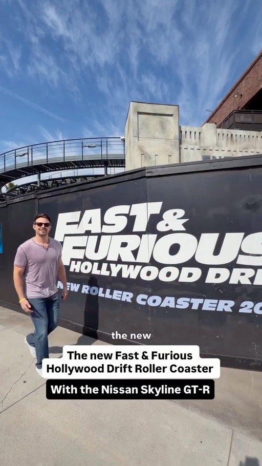The new Fast & Furious roller coaster featuring the @nissanusa Skyline GT-R at @unistudios #NissanPartner #fastandfurious #universalstudios #rollercoaster