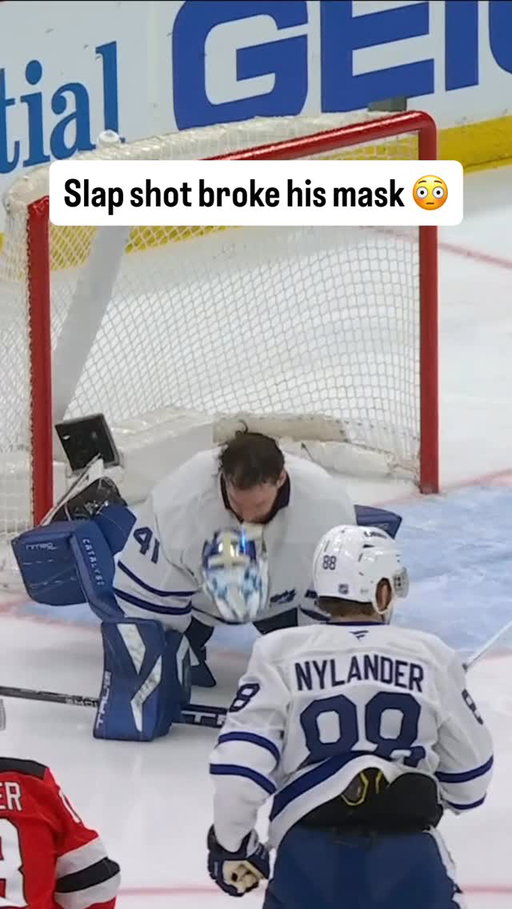Anything to stop the puck 😅