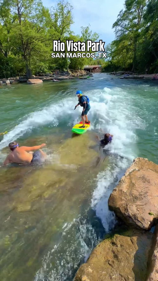 Rio Vista Park in San Marcos is one of the best places in Texas to cool off! Located right on the crystal-clear San Marcos River, this park is a favorite spot for swimming, tubing, kayaking, and just hanging out along the water with friends. 🛟🌿💦

The park sits along the Rio Vista Dam and features a whitewater section with small rapids that swimmers, tubers, and kayakers love to play in.

Spring and summer are the perfect times to visit, when people gather along the river to swim, float, and enjoy the refreshing spring-fed water. ☀️🌊

📍 Rio Vista Park
555 Cheatham St
San Marcos, TX 78666

#sanmarcos #texastodo #texassummer #exploretexas #texas