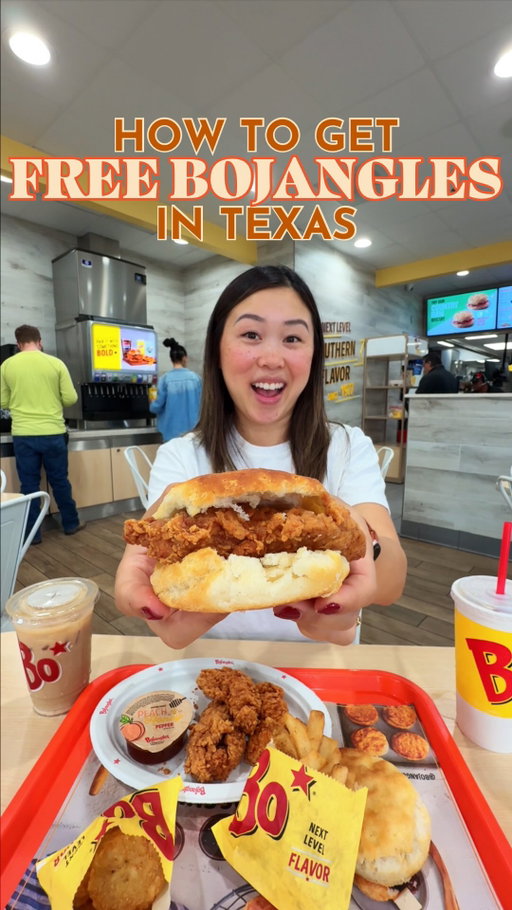 #bojanglespartner HOW TO GET FREE BOJANGLES 🤠🍗 The Southern fast-food staple @bojangles is officially in Texas! We tried it for ourselves and let’s just say… you’re going to want to pull up ASAP.
To celebrate being in Texas, they’re hooking us up with free food now through April 12:
✨ FREE Bo’s Chicken Biscuit (in-store & in-app). Use code: FREEBISCUIT
✨ FREE 3-Piece Tenders Snack (in-app only). Use code: FREECHICKEN
Tag someone who needs free chicken in their life! 🍗🍗🍗
#freefood #houstonfood #friedchicken #houstontexas