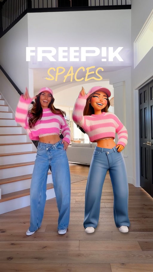 Comment “TWIN” and you will receive a link to my template. Also, tag me in your video with your cartoon twin for an automatic feature in my stories 🫶🏼. Can’t wait to see what you guys create with my @freepik template!