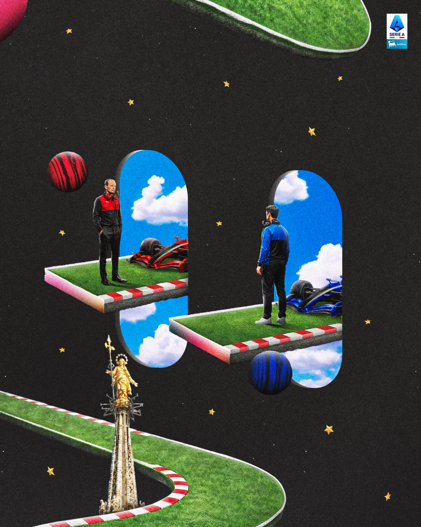 -3. Luci accese, motori caldi e il cuore che batte a mille. Ci si gioca la pole per il derby di Milano 🏁🏎️

Lights on, engines roaring, and hearts racing. It’s a fight for pole position at the Derby di Milano ⏳⚔️

#MilanInter #SerieAEnilive