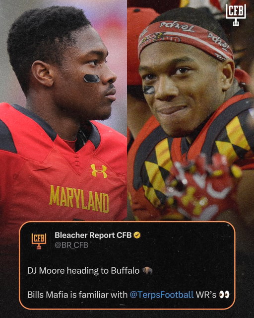 Bills Mafia is getting a good one in D.J. Moore 🔥

Ready to see Josh Allen paired up with an ELITE Terps WR again 👀