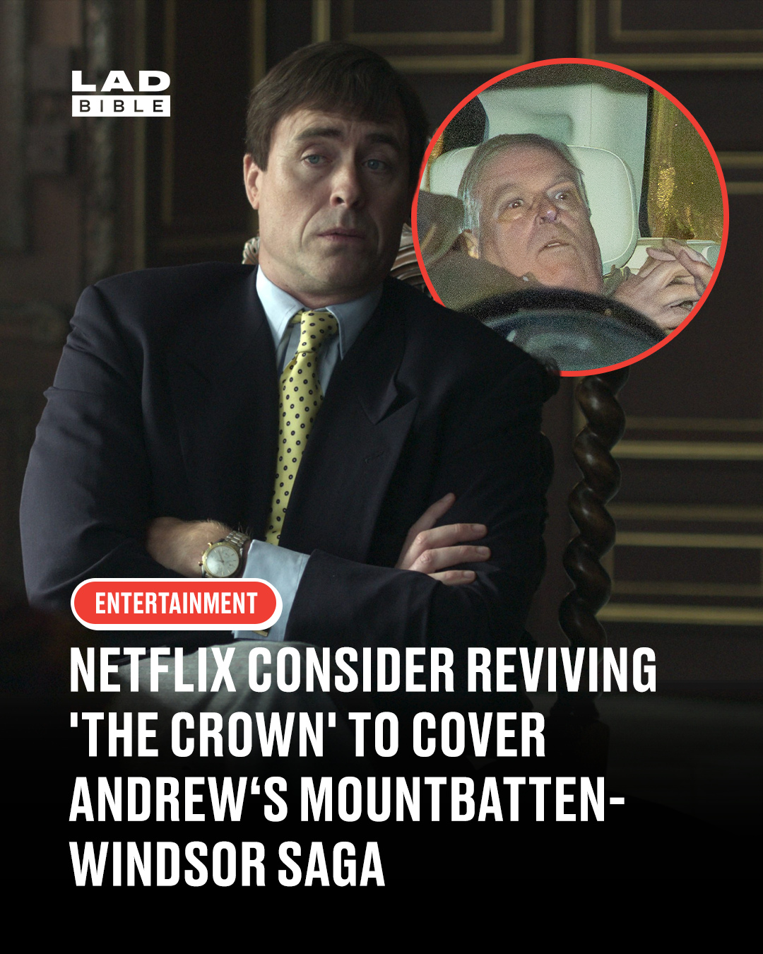 The Crown might not be finished just yet 👀⁠
⁠
Netflix is reportedly in talks to revive 'The Crown', but not in the usual way. After ending with Season 6 in 2023, the hit royal drama might return as a one-off special or limited series focused on the dramatic downfall of ex-Prince Andrew following his recent high-profile arrest and scandal.⁠
⁠
Sources claim Netflix and The Crown creators are exploring advanced talks about a Royal scandal-centred story under The Crown banner, saying the Andrew saga could be “as dramatic, if not more dramatic” than previous real events depicted in the series.⁠
⁠
This isn’t official yet, but Hollywood studios like Amazon and Disney are also reportedly eyeing projects about the same story, making it one of the most talked-about potential reboots in TV right now.⁠
⁠
#netflix #tv #thecrown #ladbible