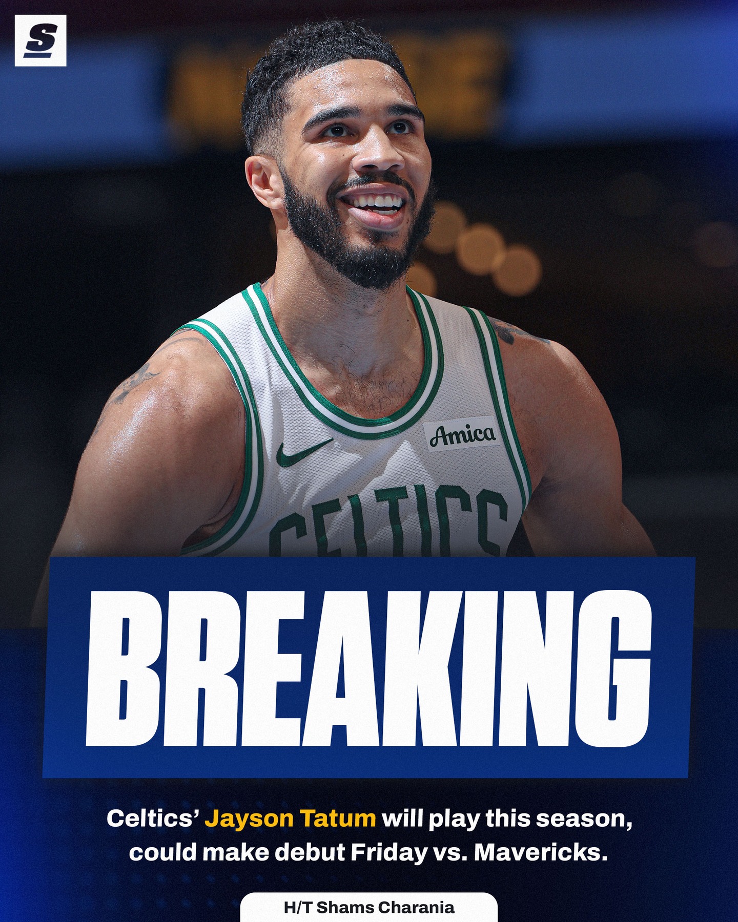 Jayson Tatum is BACK 🚨☘️
[h/t @shams]