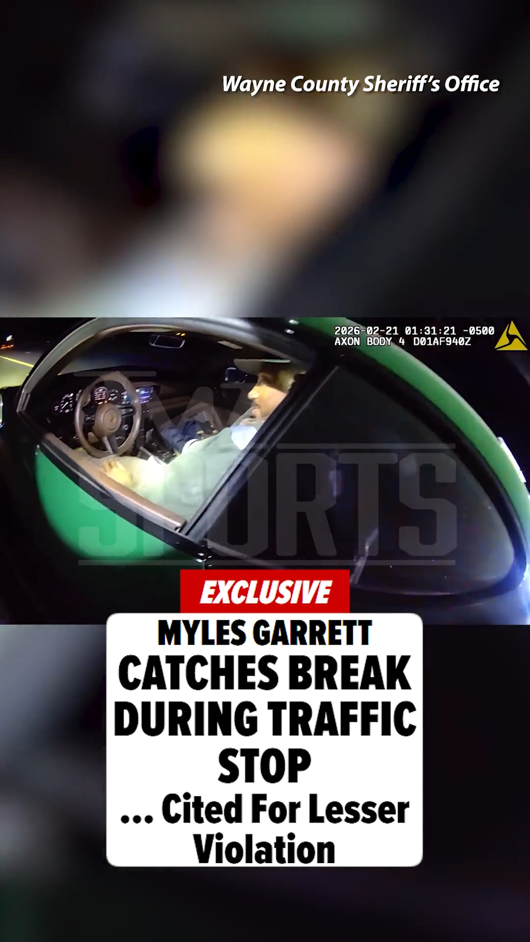 🚨 Myles Garrett's speeding ticket could've been worse -- TMZ Sports has obtained the police bodycam footage from his ninth speeding ticket (at least) in Ohio since 2017 

Full story at the link in bio. 

🎥: Wayne County Sheriff's Office
