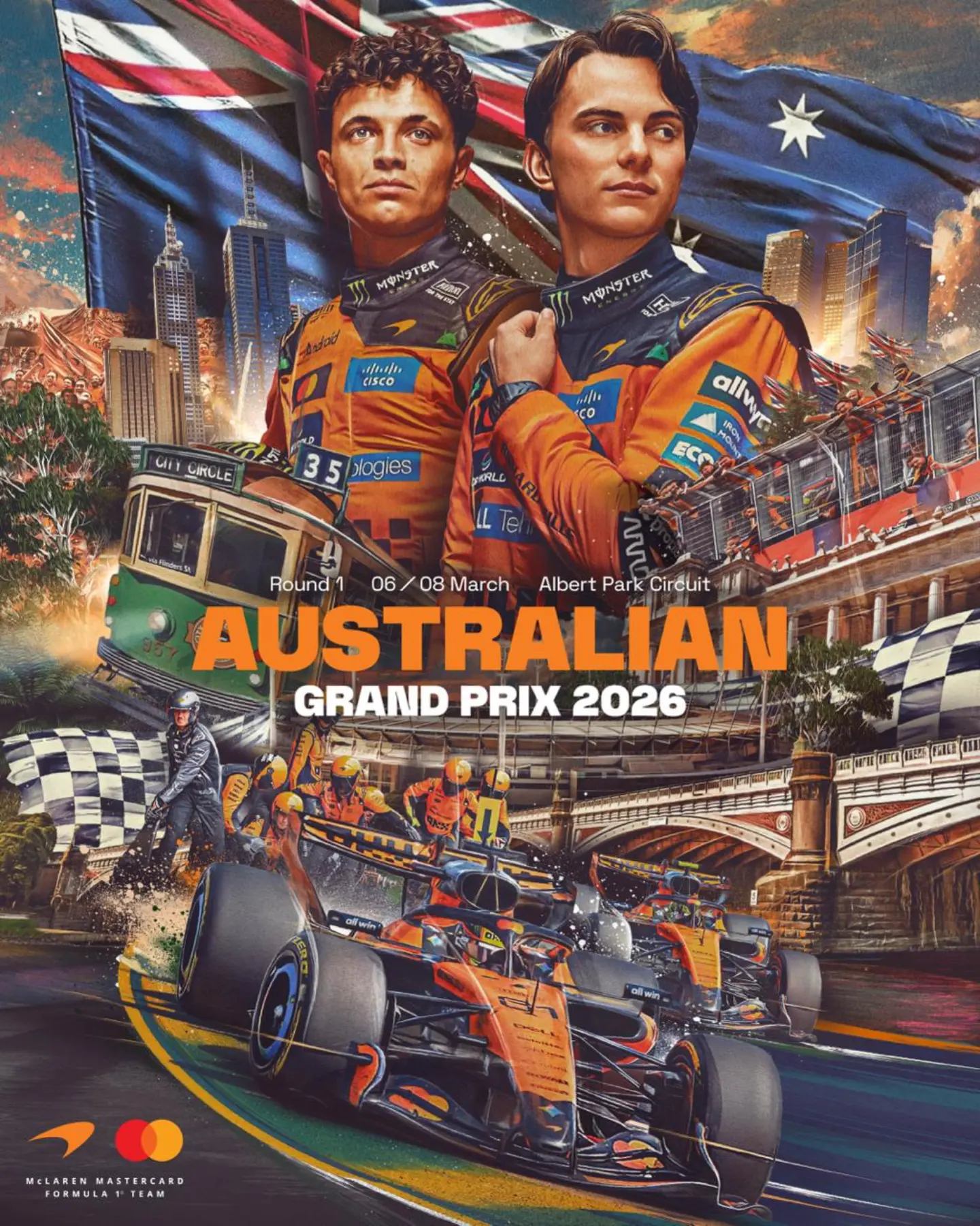We race in a land Down Under 🇦🇺

The 2026 season is officially underway this weekend 🧡

#McLarenF1